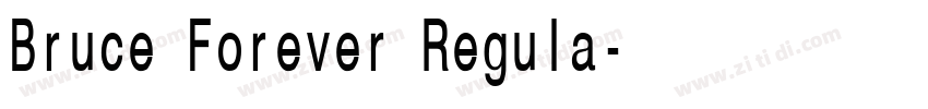 Bruce Forever Regula字体转换
